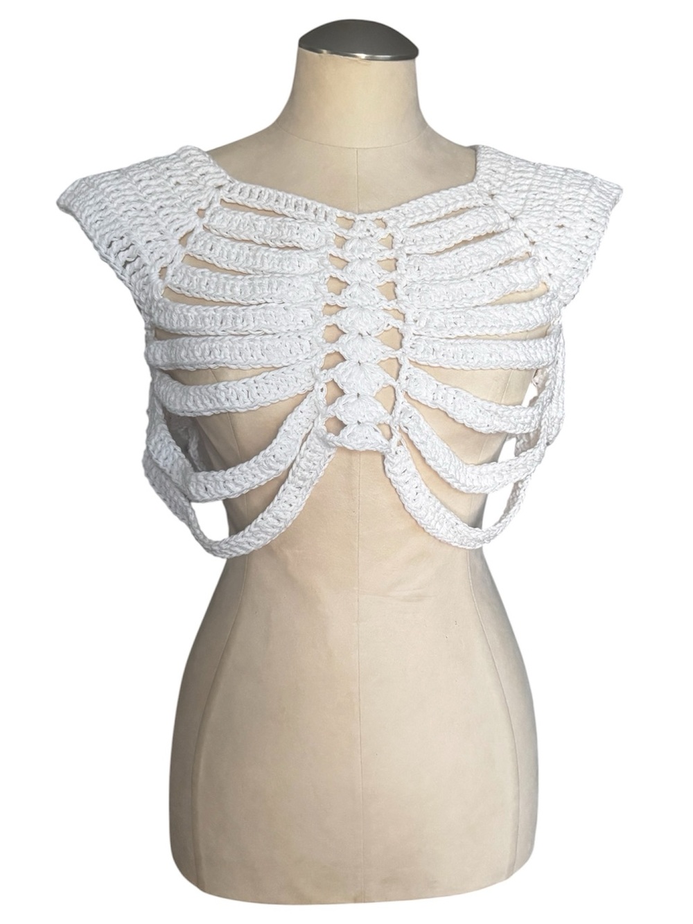 Crochet Ribcage Crop Top - Picture 3 of 5
